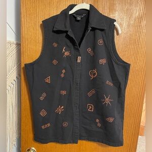 Southwest Design Cotton Tunic Vest Sz XL or XXL